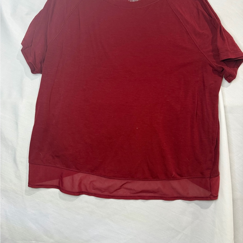 Avia Women's Burgundy Short Sleeve Tee